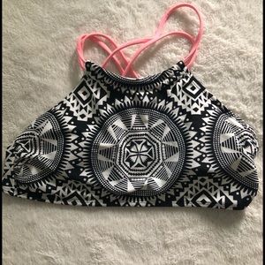 Black and white bikini top